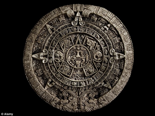 Expectations: With the Aztec Mayan calendar, pictured, ending on or around December 21 some fear it means the people believed it to be the end of the world