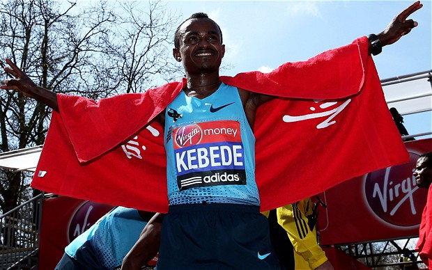 Tsegaye Kebede - London Marathon 2013: Tsegaye Kebede of Ethiopia wins men's race for the second the time, after victory in 2010